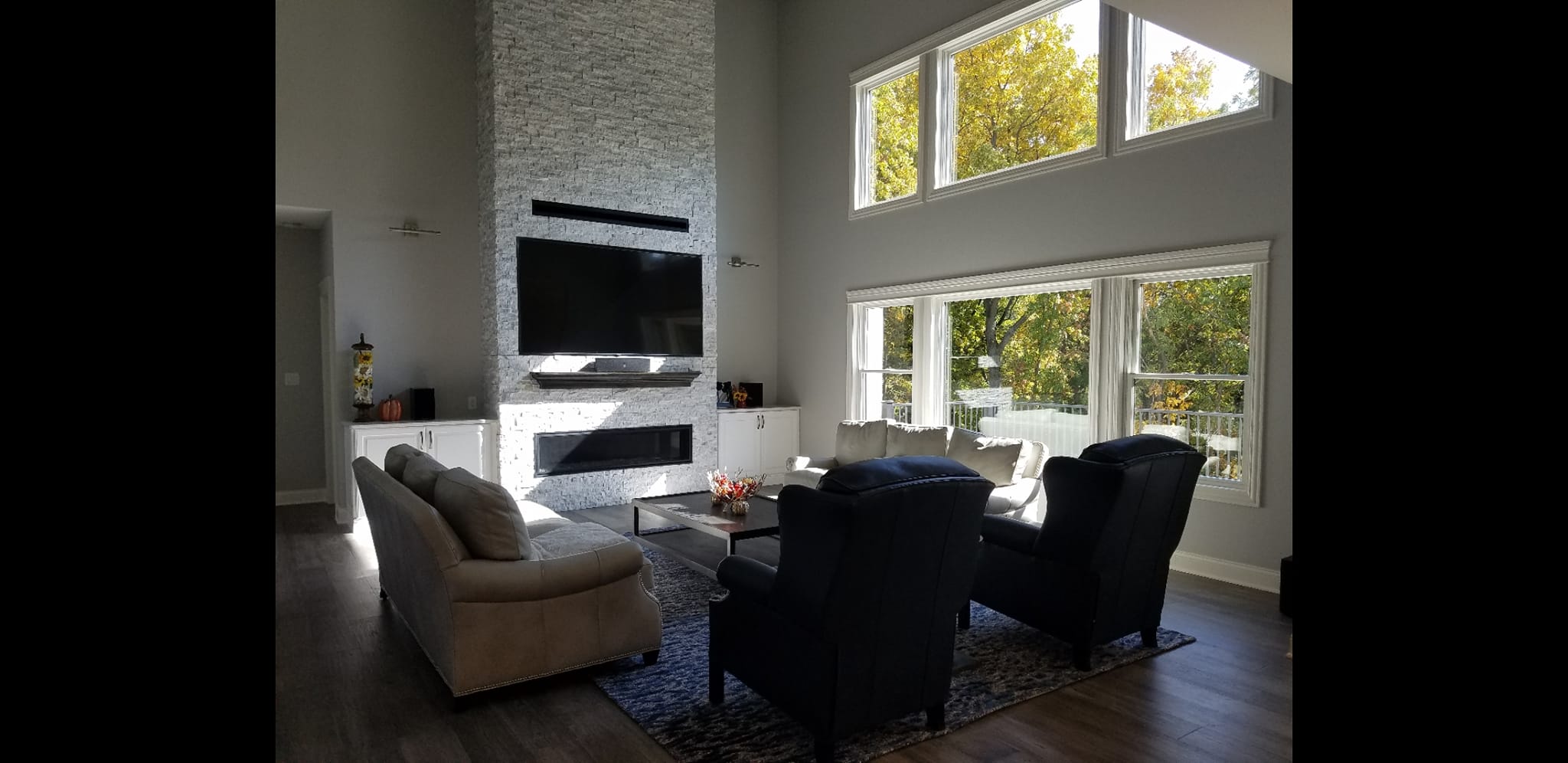 Custom Basement Media & Entertainment Lounge